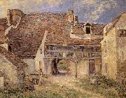 Alfred Sisley Courtyard of Farm at St-Mammes Spain oil painting artist